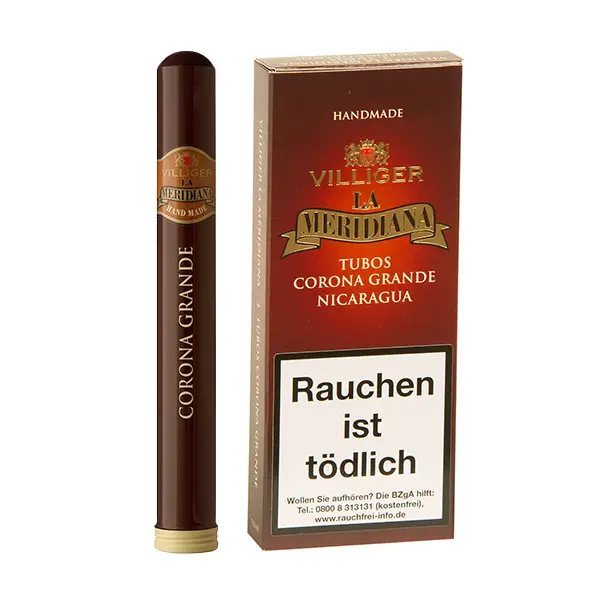 VILLIGER LA MERIDIANA Zigarren Corona Grande Tubo